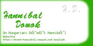 hannibal domok business card